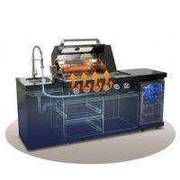 Outdoor Kitchen Island Built for Premium Entertaining, 72000 BTU 4-Burner Grill, Wine Cooler, Granite Countertops — How It Works