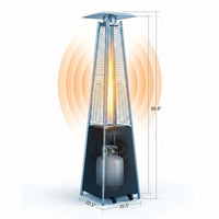 48,000 BTU Pyramid Standing Patio Heater Propane Heater for Outdoor Use with Wheels Ideal for Backyard Balcony 6-8 — How It Works
