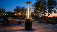 48,000 BTU Pyramid Standing Patio Heater Propane Heater for Outdoor Use with Wheels Ideal for Backyard Balcony 6-8 — Lifestyle